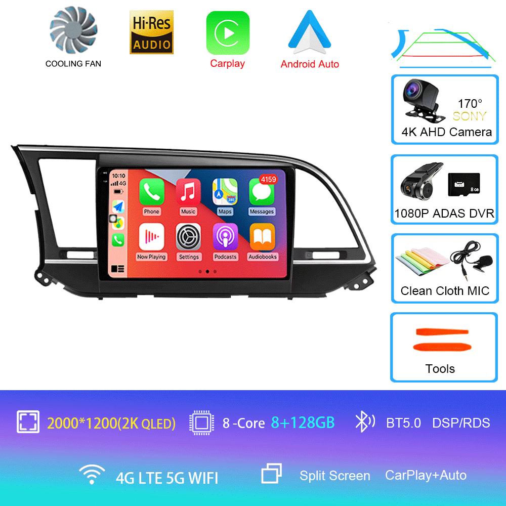 Android 14 Car Radio for Hyundai Elantra 6 2016 - 2018 Player Multimedia Video Stereo GPS Navigation No 2din 2 din dvd