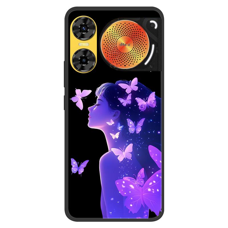 For ZTE Nubia Music 2 Case 2025 New 5G Fashion Flower Soft Silicone Shockproof Bumper For nubia Music2 5G Strip Phone Back Cover