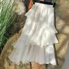 Round Versatile Three-Layer Mesh Pleated Long Skirt for Women - 6-Meter Wide Hem, 2026 Spring/Summer Collection