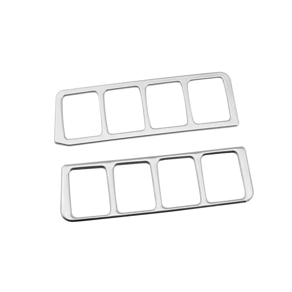 Car Fog Lamp ECO Switch Panel Frame Trim for Nissan X-trail T32 Qashqai J11 2014 - 2021 LHD Stainless Steel Sticker Accessories