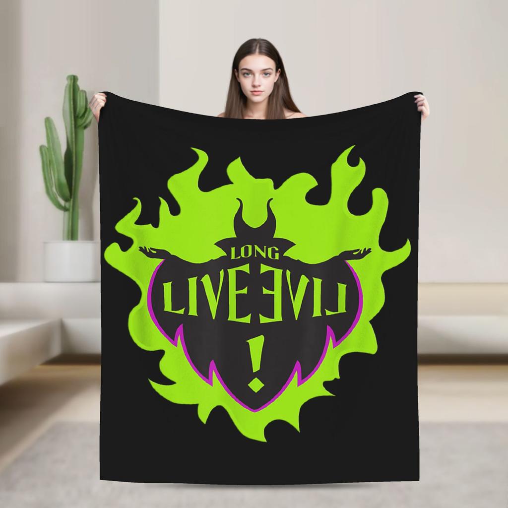 Sleeping Beauty Maleficent Villain Velvet Throw Blankets Bad Witches Blankets for Home Travel Lightweight Thin Outdoor Portable