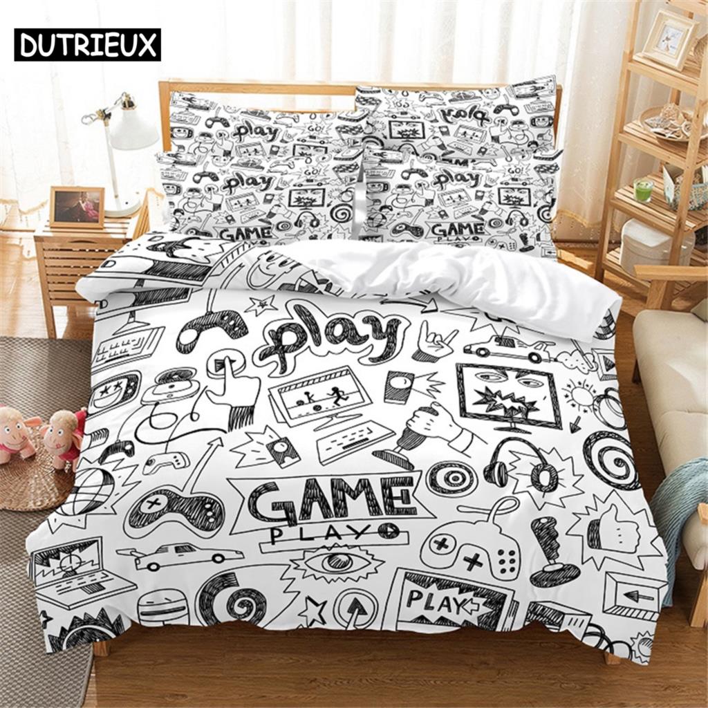 

Gamer Bedding Set Queen Bedding Duvet Cover Set Bedding Set Bed Cover Cotton Queen Bedroom Bed Cover Set Bed Set Bedding EU single(135x200cm)&set