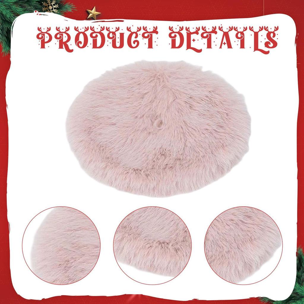 Christmas Tree Skirt Decoration Rustic Round Farmhouse Supplies Reusable Decor Xmas