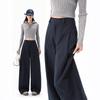 Women's High Waist Wide Leg Pants Loose Fit Barrel Pants Solid Commute Trousers Spring Casual Sickle Pants