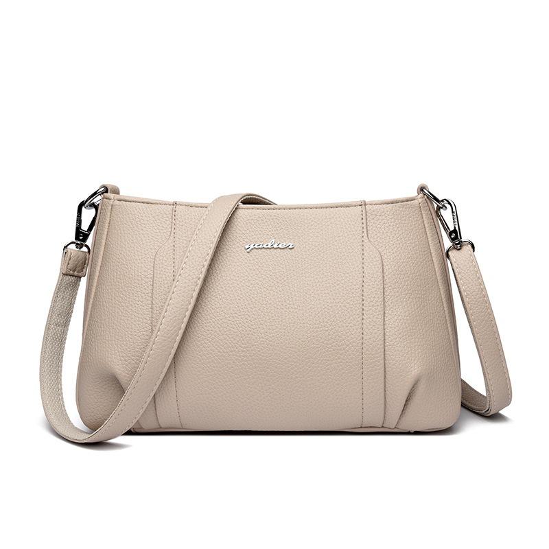 Women's Bag Crossbody Bag Urban Simple Soft Leather Single-shoulder Bag Middle-aged Mom Bag