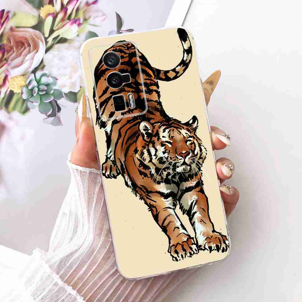 Für Redmi K60 k 60 5G Hülle Einfaches Cartoon-Design Silikon TPU Rückabdeckung Für Redmi K60 Pro 5G 22127RK46C Handy-Schutzhüllen