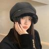 Fashion Warm Winter Berets Hat Retro Plain Cap Solid Color Lamb Fleece French Artist Hat Women Girls