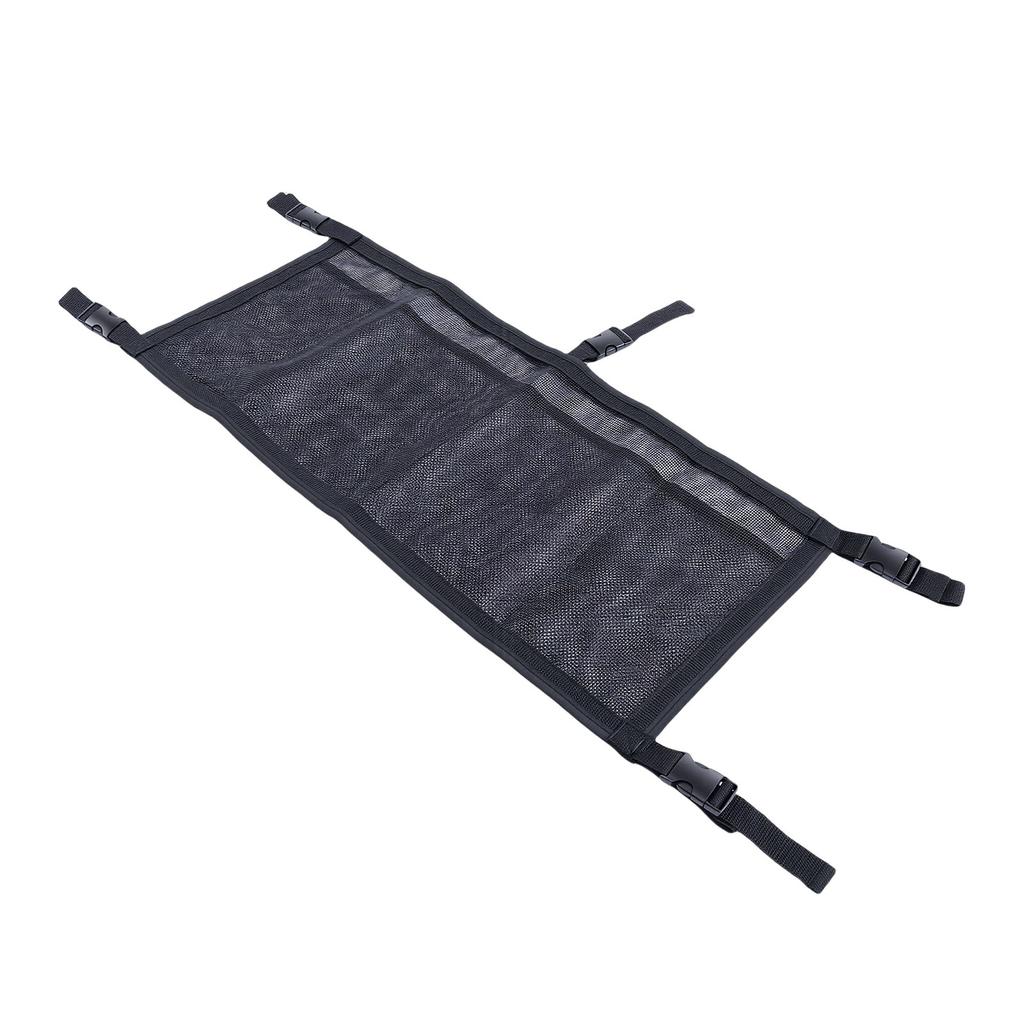 Boat Storage Bag with 3 Divisions Suspended Boat Tackle Life Jacket Mesh Bag Organizer for Leaning Post 4x32x15in