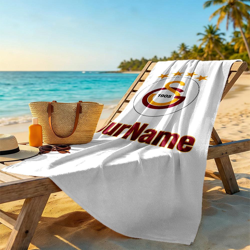 Galatasaray Customized Name Beach Towel Super Soft & Absorbent Portable for SwimmingBeachCamping Travel Beach AccessoriesGym