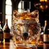 Artistic Wolf Head Decanter High Borosilicate Glass Wine Bottle Bourbon Dispenser For Gift And Collectors Home Bar