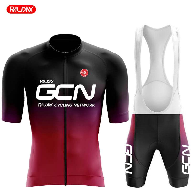 2024 RAUDAX GCN Summer Road Bike Cycling Clothing Men's Short Sleeves Cycling Jersey Triathlon Mountain Bike Sport Cycling Suits