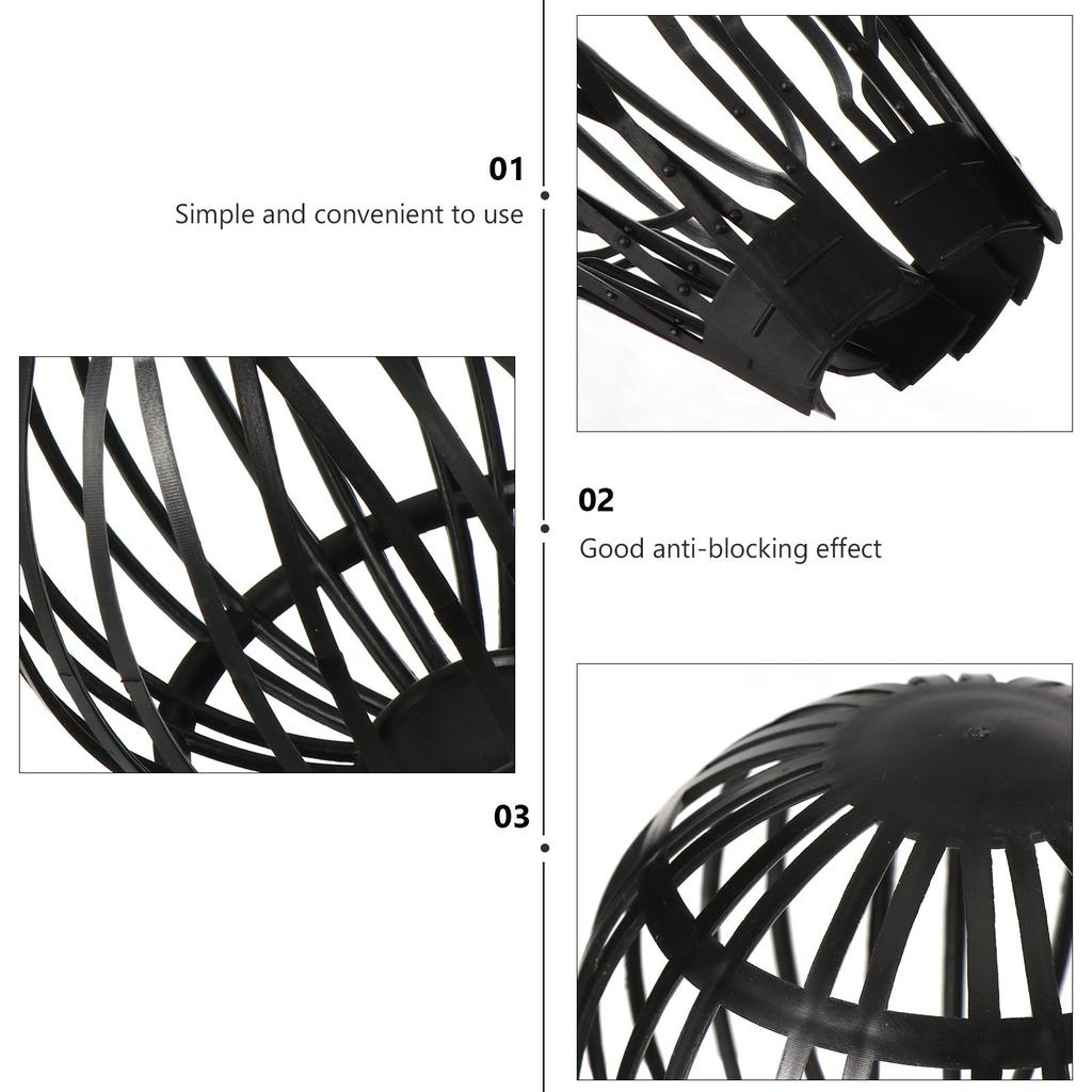4Pcs Gutter Strainer Drain Filter Guard Roof Downspout Guards Rain Sink Covers Floor Leaf Screen Home Drainage Cover Gutters