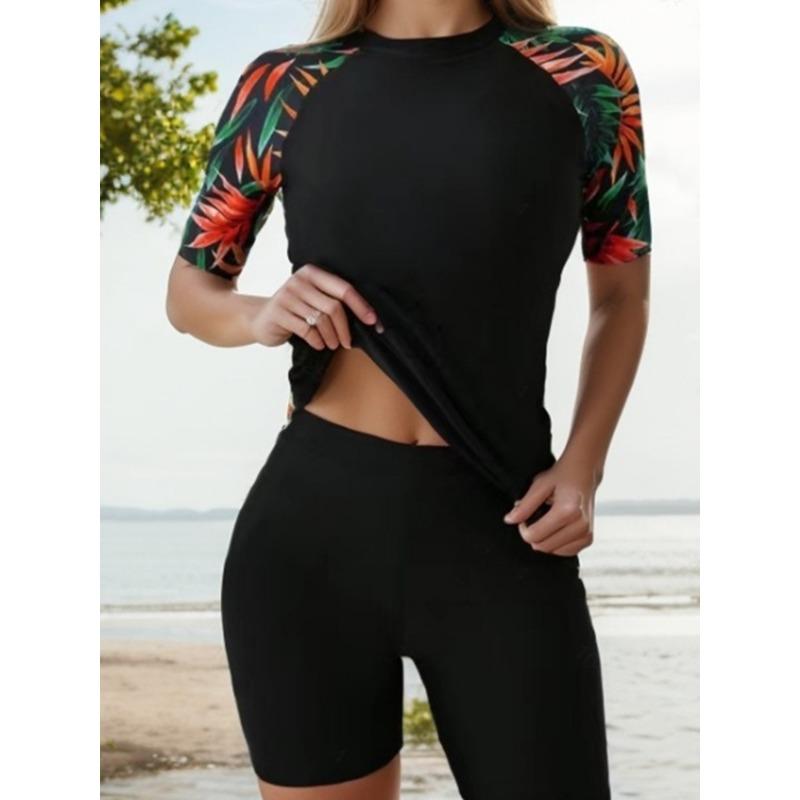 Women S Split Swimsuit Tight Quick Dry High Waist Waterproof Swimwear