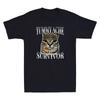 Tummy Ache Survivor Funny Cat Meme Humor Saying Cats Animals Retro Men's T-Shirt Unisex T-Shirt