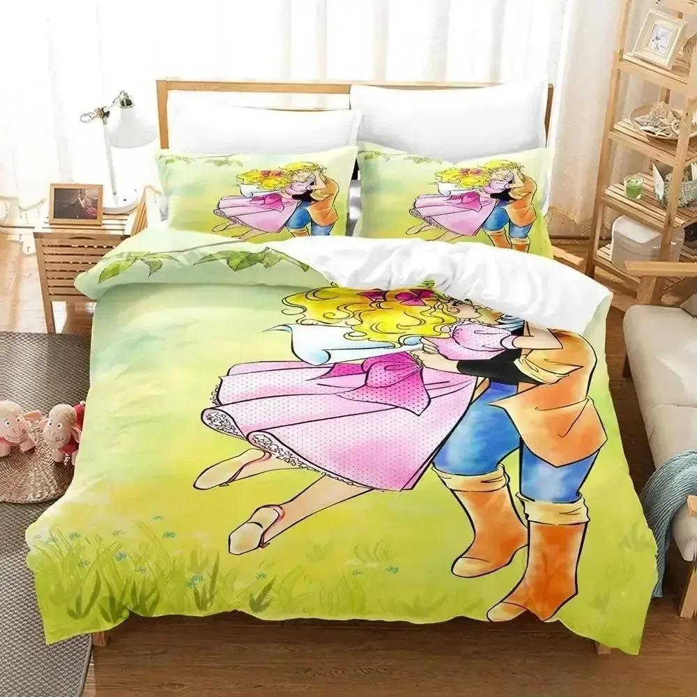 Comforter Manga Candy Bedding Set 3D Printed Suitable For Bedroom Kids Home Textile