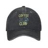 Gatos Amante del Café Gorra de Béisbol Vintage Desgastada Lavada Gorra Snapback para Unisex Mujeres Actividades al Aire Libre Gorras Ajustables Sombrero