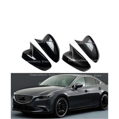 Araba Dikiz Yan Ayna Kapağı Kanat Kapağı Mazda 6 Atenza 2014 2015 2016 2017 için Uyumlu Dış Kapı Muhafazası Kabuk Trim ABS