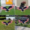 Metal Wrought Iron Garden Outdoor Decoration Metal Ground Insert Eagle Crafts Courtyard Garden Statue