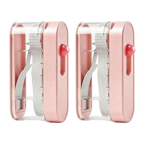 2PCS Floss Dispenser Automatic Box Refillable with Pop-up Portable Storage Ergonomic Picks Floss B
