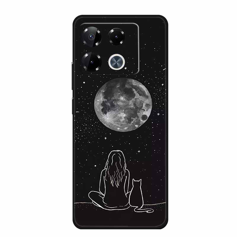 For Infinix Note 40 Pro Case Note40 Pro Plus Phone Cover Black Silicone Soft Case For Infinix Note 40 Pro Plus Back Cover Case