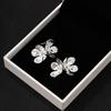 Light Luxury Small Fresh Flower Stud Earrings Silver Exquisite High-End Earrings Women'S Cold Wind Temperament Fashion Earrings