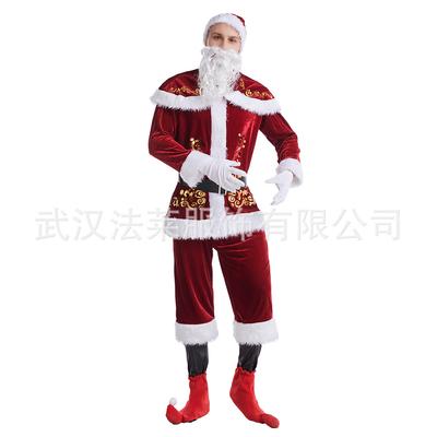 Weihnachtskleidung für Erwachsene Herren und Damen Weihnachtsmann Weihnachts-Kleid Weihnachtspaar Bühnenkostüm