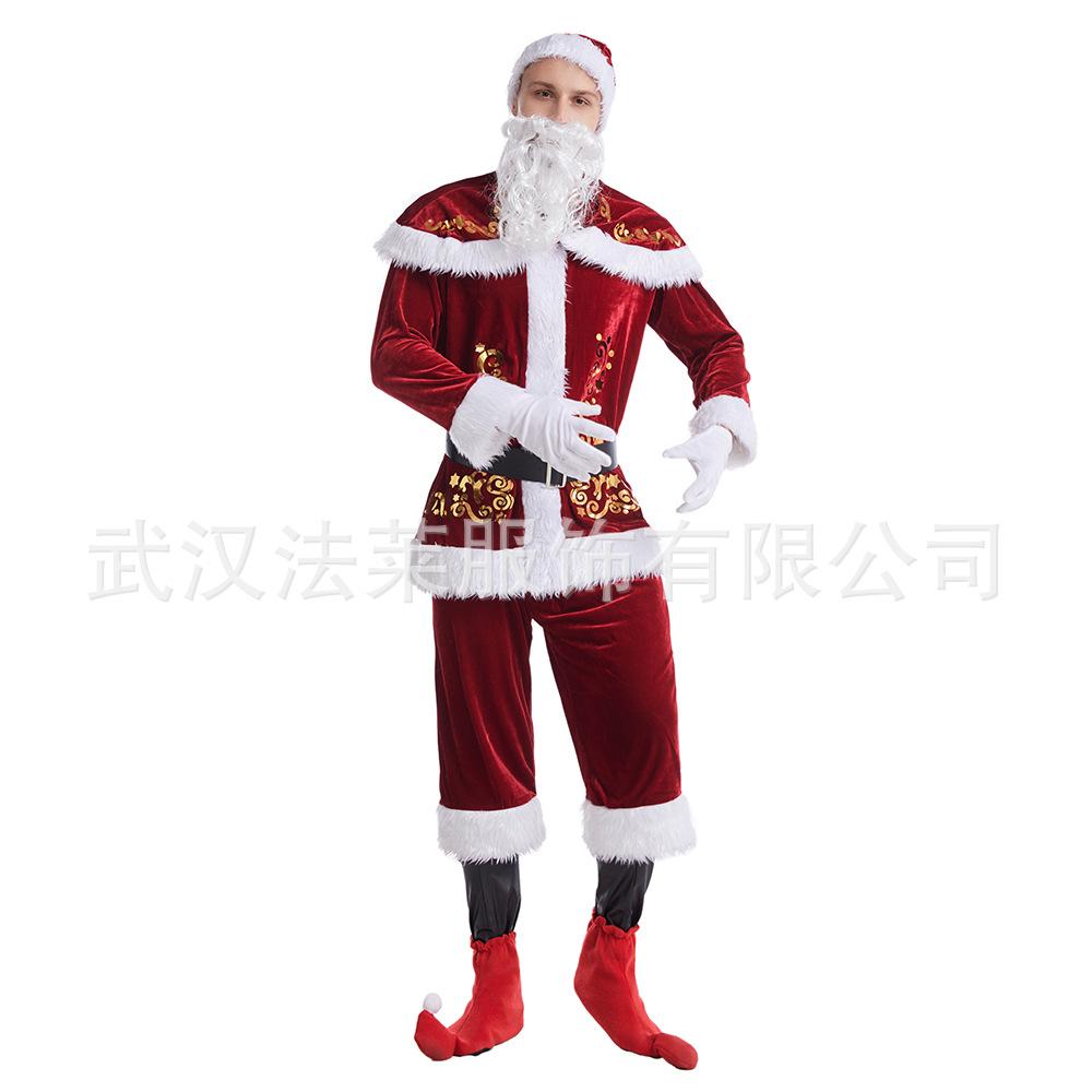 Christmas Clothing Adult Men's and Women's Santa Claus Christmas Dress Christmas Couple Stage Costume