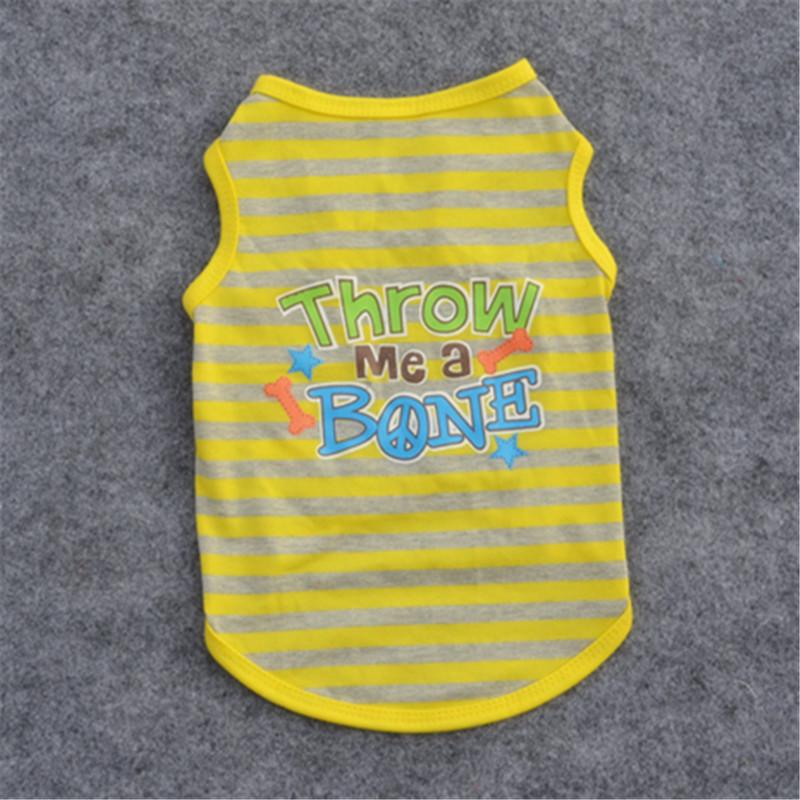 Pet Spring and Summer Striped Vest, Elastic, Puppy Sweat Vest