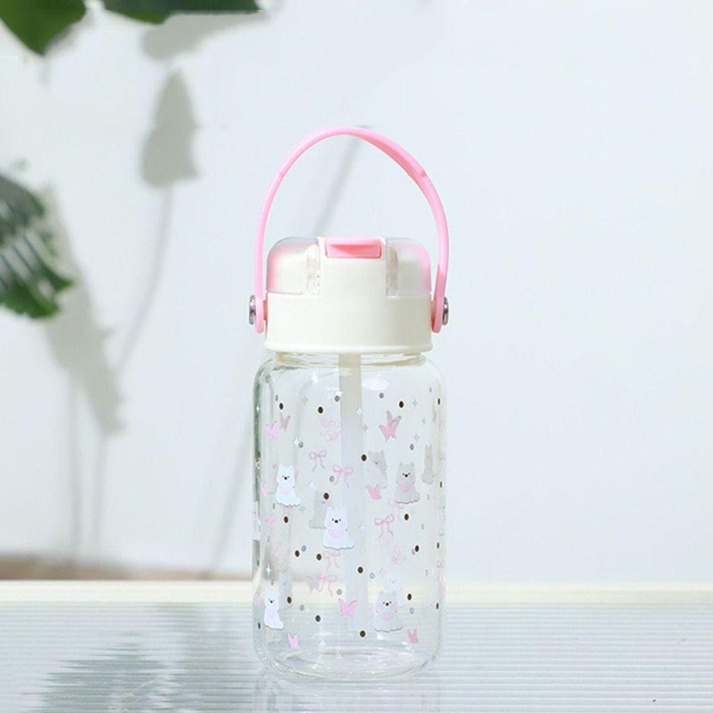 Bouncing Plastic Water Bottle Double Drinking Cartoon Water Bottle  Children