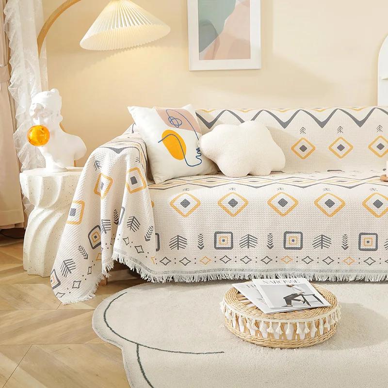 Nordic Ins Wind Sofa Cushion Sofa Cover Cloth Summer Household All-inclusive Universal Blanket