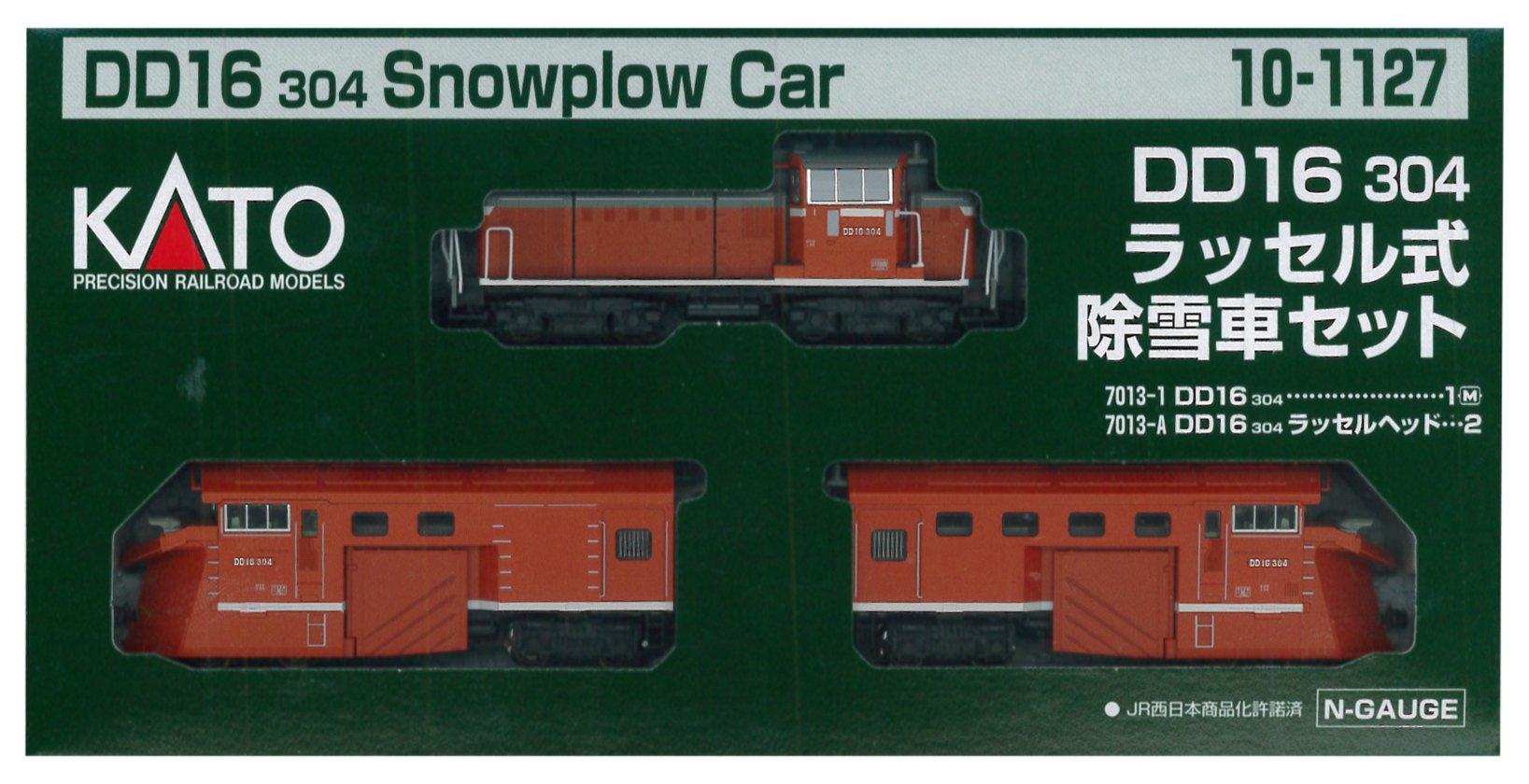 

KATO N Gauge DD16 304 Russell Snowplow Set Diesel Locomotive Model Train 10-1127