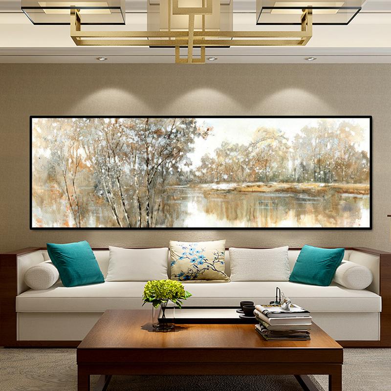 Abstract Wall Art Painting Oil Painting Posters and Prints Grey Wall Canvas Art Painting Landscape Picture for Living Room Decor