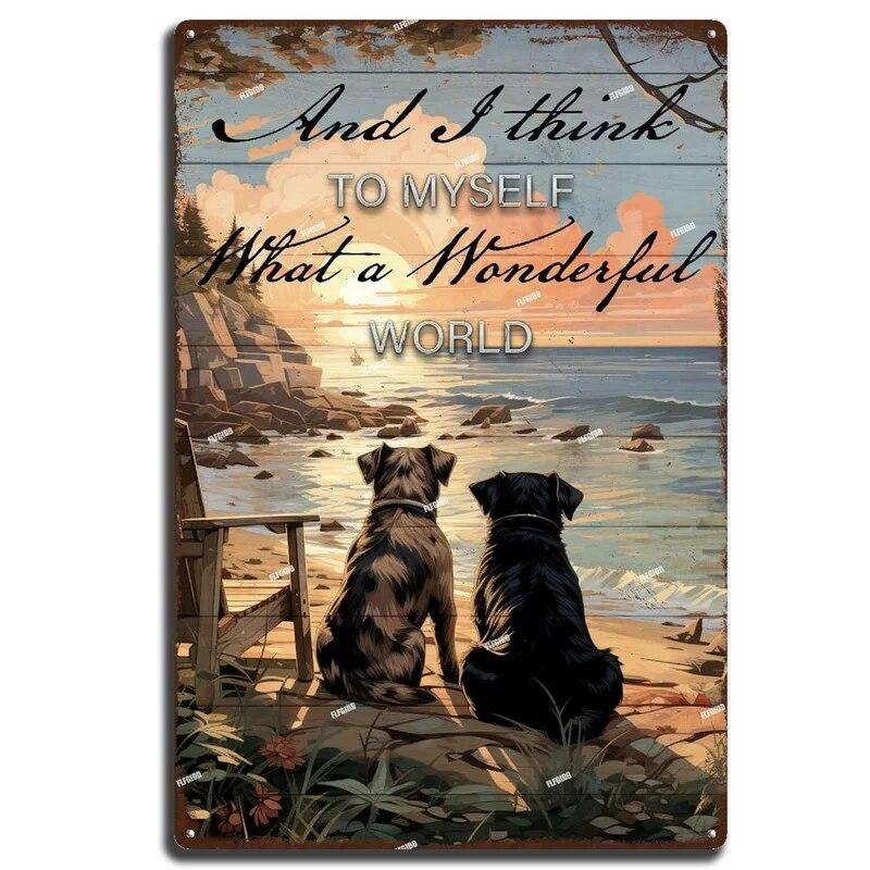 Easily Distracted by dogs and books Metal Tin Signs Posters Plate Wall Decor for Bars Man Cave Cafe Clubs Retro Posters Plaque