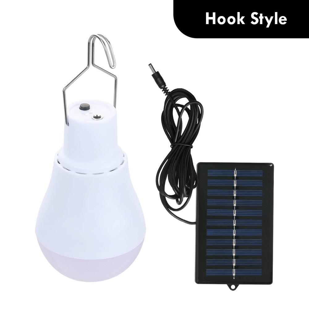 Solar Powered Lamp Portable Led Bulb Lights Rechargeable Camp Tent Night Fishing Emergency Solar Energy Panel Sunlight