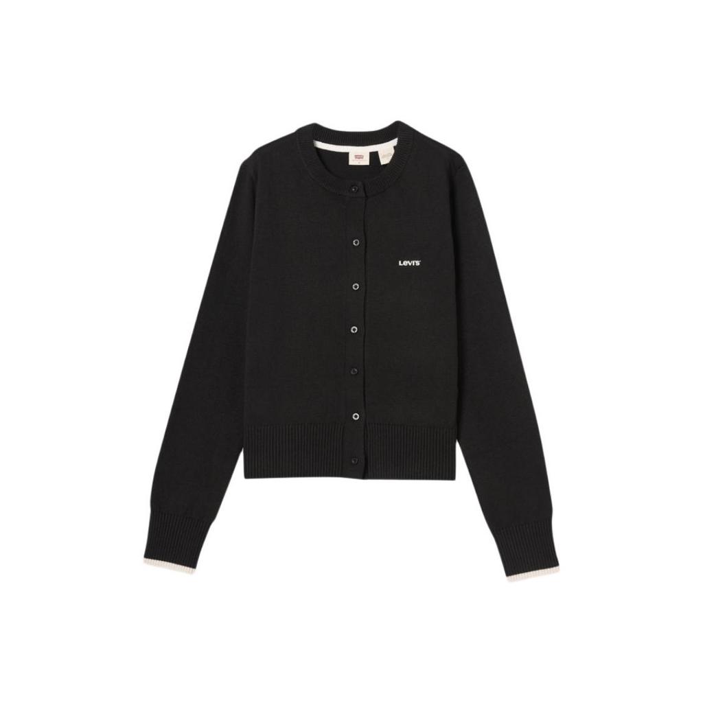 Levis Casual Comfortable Simple Single-Breasted Round Neck Long Sleeve Knit Sweater Women Sweater 0051K-0001