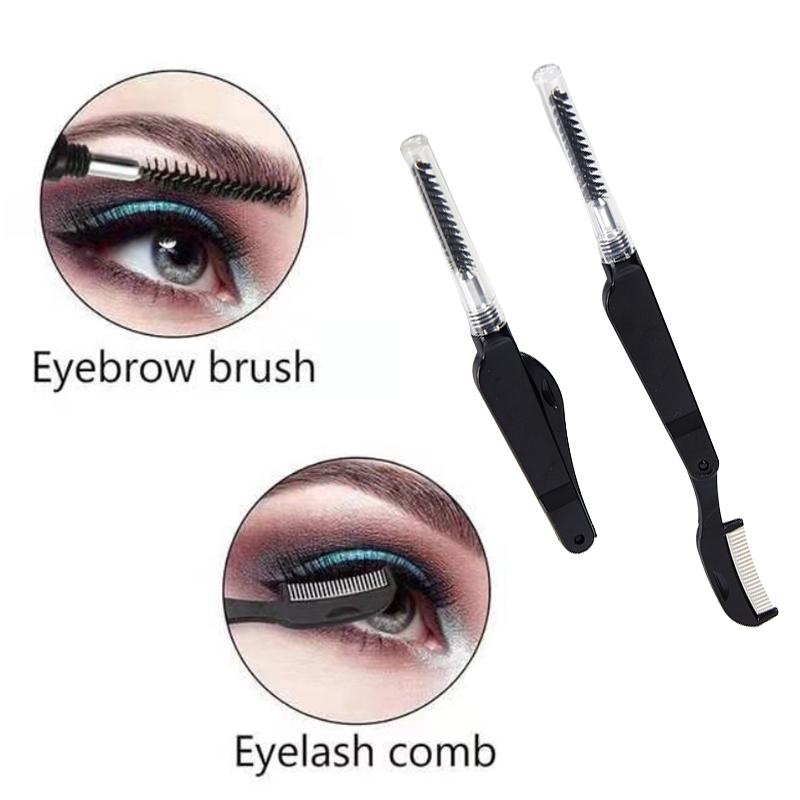 1 Pezzo Pettine in Acciaio Inossidabile a Doppia Testa a Doppio Scopo Pettine per Ciglia Sopracciglia Pennelli Mascara Trucco Bacchette per Ciglia Strumenti per Trucco