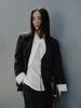 Elegant Early Spring Lace-up Cotton Shirt, Long Sleeve Versatile Fashion Top
