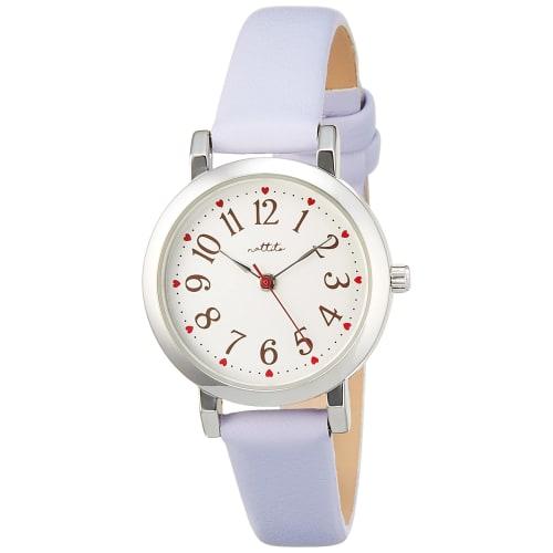 Fieldwork Lovely Analog Watch with Silver Leather Strap, GY044-3, Women's, Purple