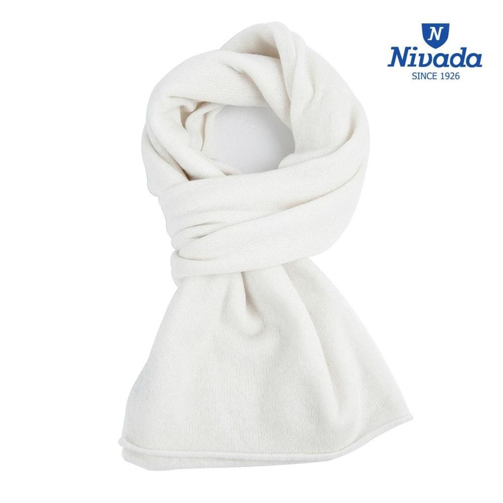 

[NIVADA] NIVADA 8002 100% Cashmere Knit Muffler Ivory (60x180cm)
