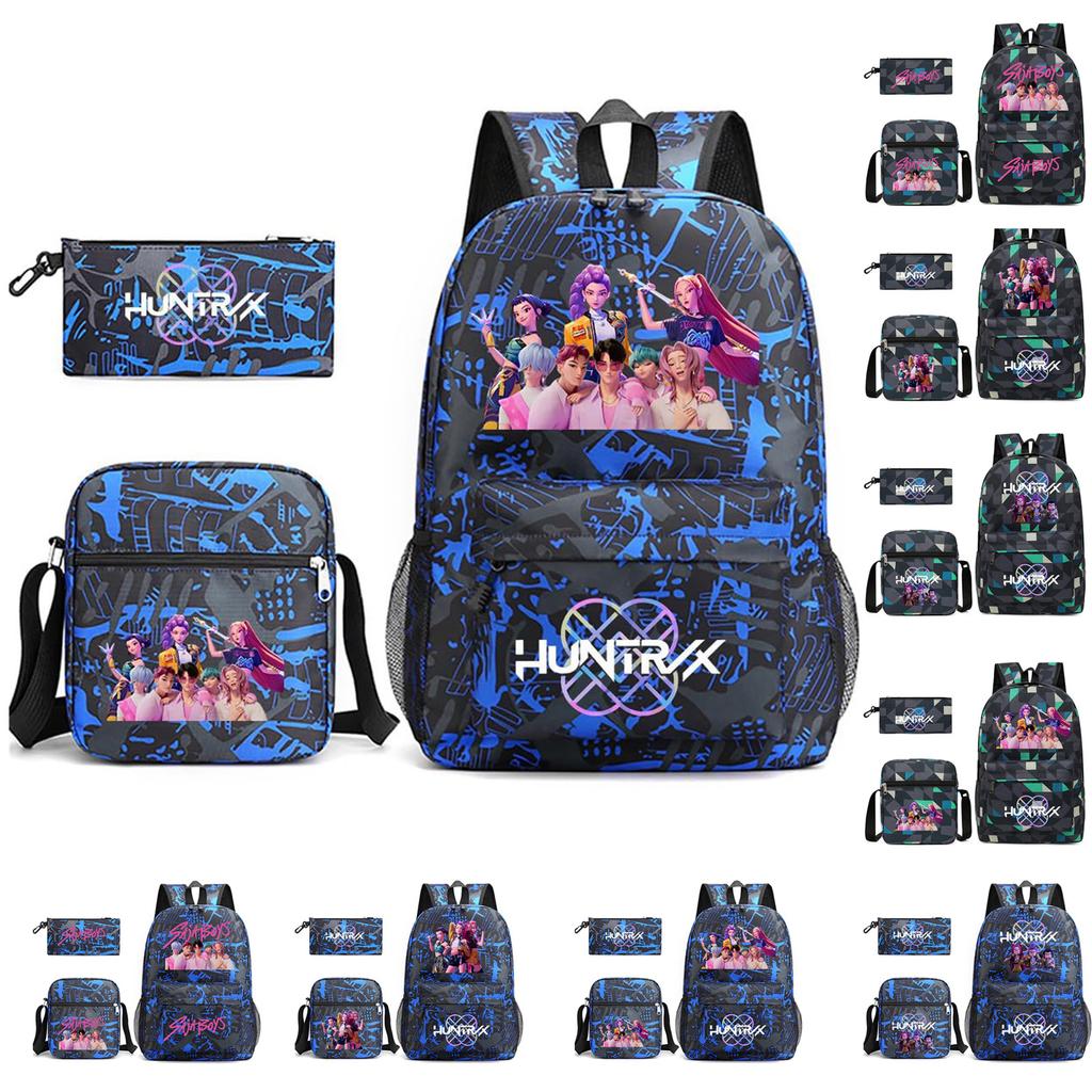 Girls Backpack College Style Large Capacity Lightweight Travel Backpack  Bag Three-Piece Set