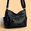 Fashion solid color high-grade leather texture mother bag shopping bag overseas old shoulder messenger bag