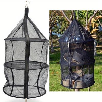 Trocknungsnetz Dreilagiges Faltbares Aufbewahrungsnetz Beutel Mehrkorngetreide Trocknungsnetz Obst Gemüse Organizer Outdoor Trockenständer