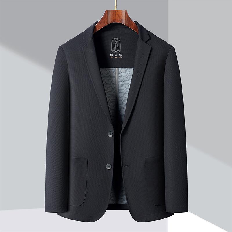 Spring New Elastic Seamless Business Single West Men's Casual Blazer