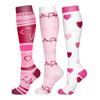 3 Pairs Breathable Compression Socks Soft Nurse Calf Pressure Leg Socks  for Outdoor Sports