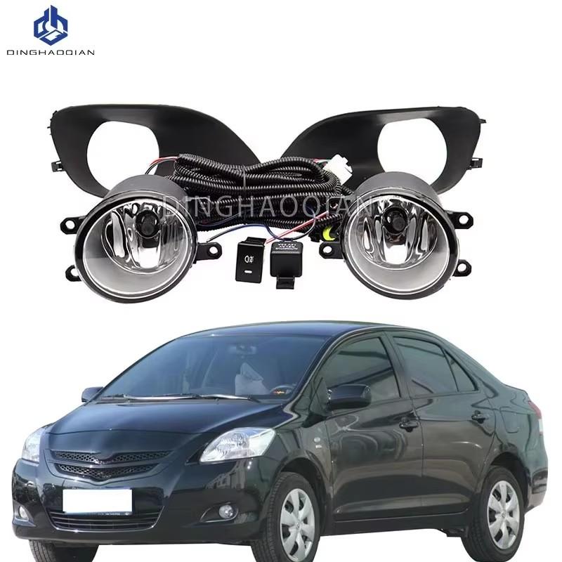 1 set Fog Lights Headlight for Toyota Yaris Sedan Belta Vios 2007 2008 2009 2010 2011 Fog Lamp Kit With Harness Bulb Switch