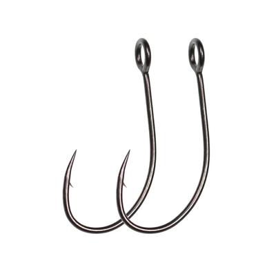 Bimoo 30PCS Nichel Nero Big Eye Ami Da Pesca In Acciaio Ad Alto Tenore di Carbonio Pesca A Mosca Legare Ganci Minin Cucchiaio Richiamo Spinato Ganci