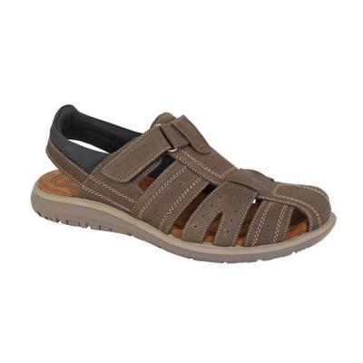 Herren-Sandalen aus Leder mit Klettverschluss