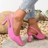 Fashion Women's Fashion Baotou Sandals Spring New Pointed Head Shallow Mouth Word with Anti-slip Wear-resistant High Heels