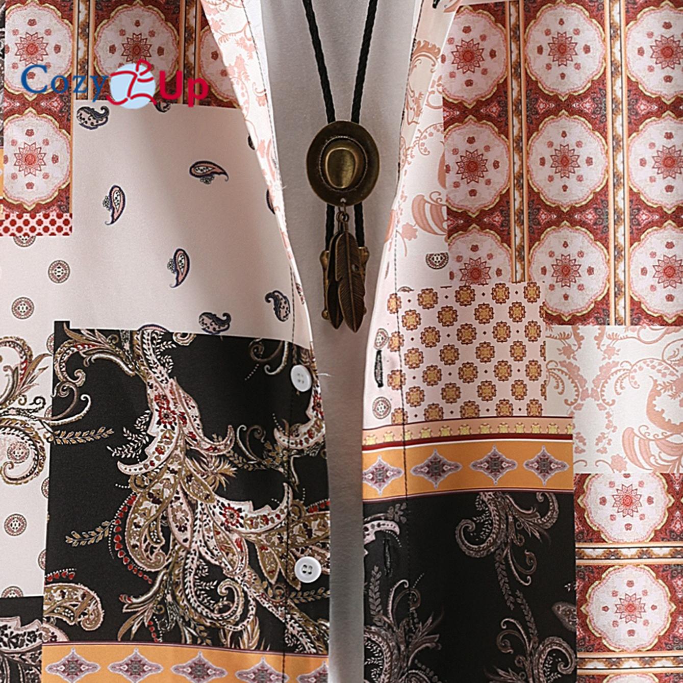 Мужская модная рубашка с коротким рукавом с принтом граффити в богемном стиле — фото 4