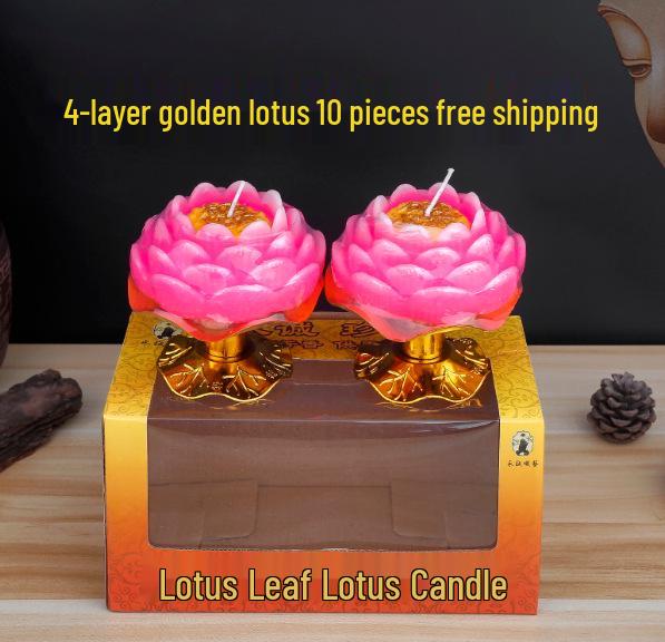 Lotus Lamp Candles: Red Floating Votive Lotus Candles Gift Box
